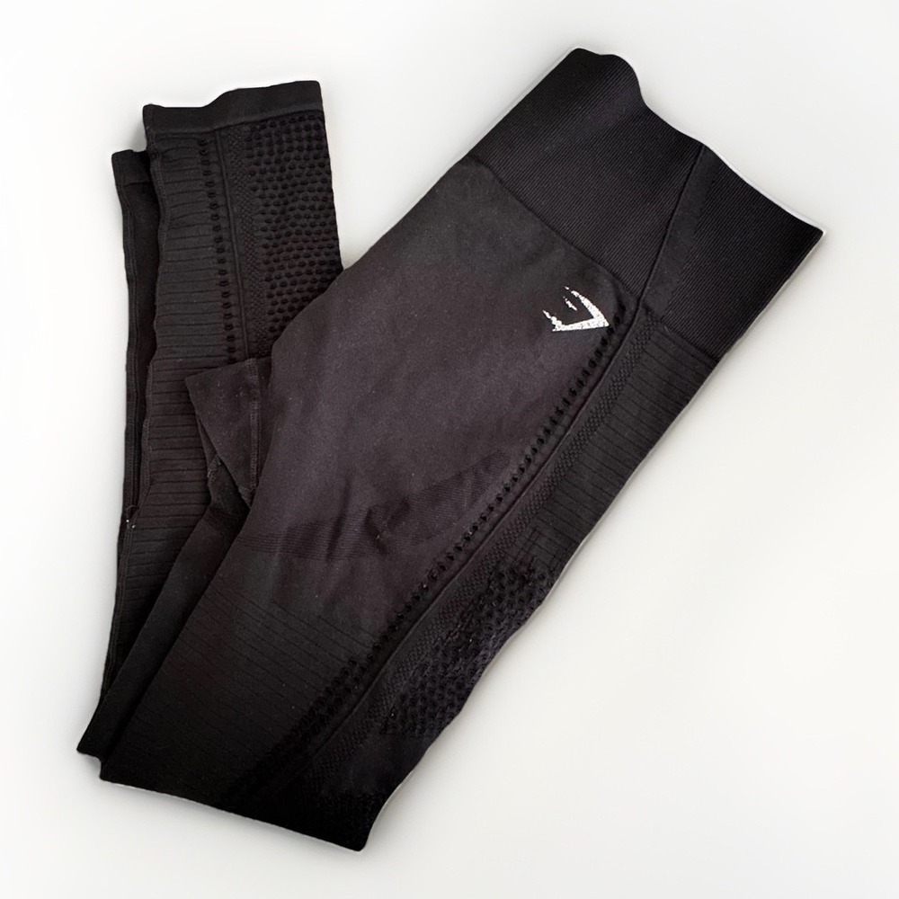 Gymshark Black Seamless Leggings Medium High Waist Compression Workout Yoga Pant